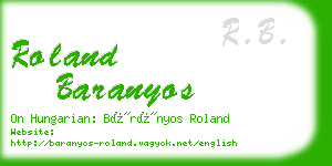 roland baranyos business card